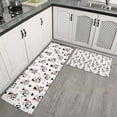 thumbnail image 2 of White Cow Heart Pattern Kitchen Rugs Sets Of 2,Anti Fatigue Kitchen Mat Rugs Non Slip Washable,Decorative Kitchen Floor Mats for Kitchen,Sink,Laundry,17"x30"+17"x47", 2 of 7