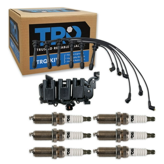 TRQIgnition Coils Wires & Spark Plugs Fits 01-06 Hyundai Santa Fe 03-08 Tiburon TKA06242