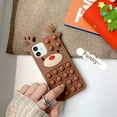 thumbnail image 2 of XUYIDAN Christmas Phone Case for iPhone 13 Case - Bubble Fidget Sensory Toy Case for Kids Cute Soft Silicone Case Stress Reliever Shockproof Cover (Elk), 2 of 2