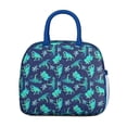 thumbnail image 2 of Womens DarkBlue Cartoon Dinosaurs Palms Pattern Lunch Box for Work,Insulated Lunch Bag for Women,Loncheras Para Mujer,Leakproof Adult Lunch Bag for Work,Beach,Travel,Picnic,Camping, 2 of 7