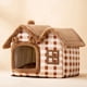 thumbnail image 3 of Breathable Warm Plush Pet Bed House Detachable Washable Soft Cat Cushion Kennel for Small Dogs Cats Pet Supplies ShopWise Round, 3 of 10
