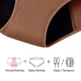 thumbnail image 6 of Washable High Absorbent Incontinence Regular Underwear for Women, Reusable Leakproof Protection Panties for Bladder Leakage, 5 Colors,X-Large, 5 Pack, 6 of 8