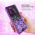 thumbnail image 2 of Case for Samsung Galaxy A21 Case Liquid Glitter Waterfall Heavy Duty Shockproof for Girls Women Cover - Clear, 2 of 6