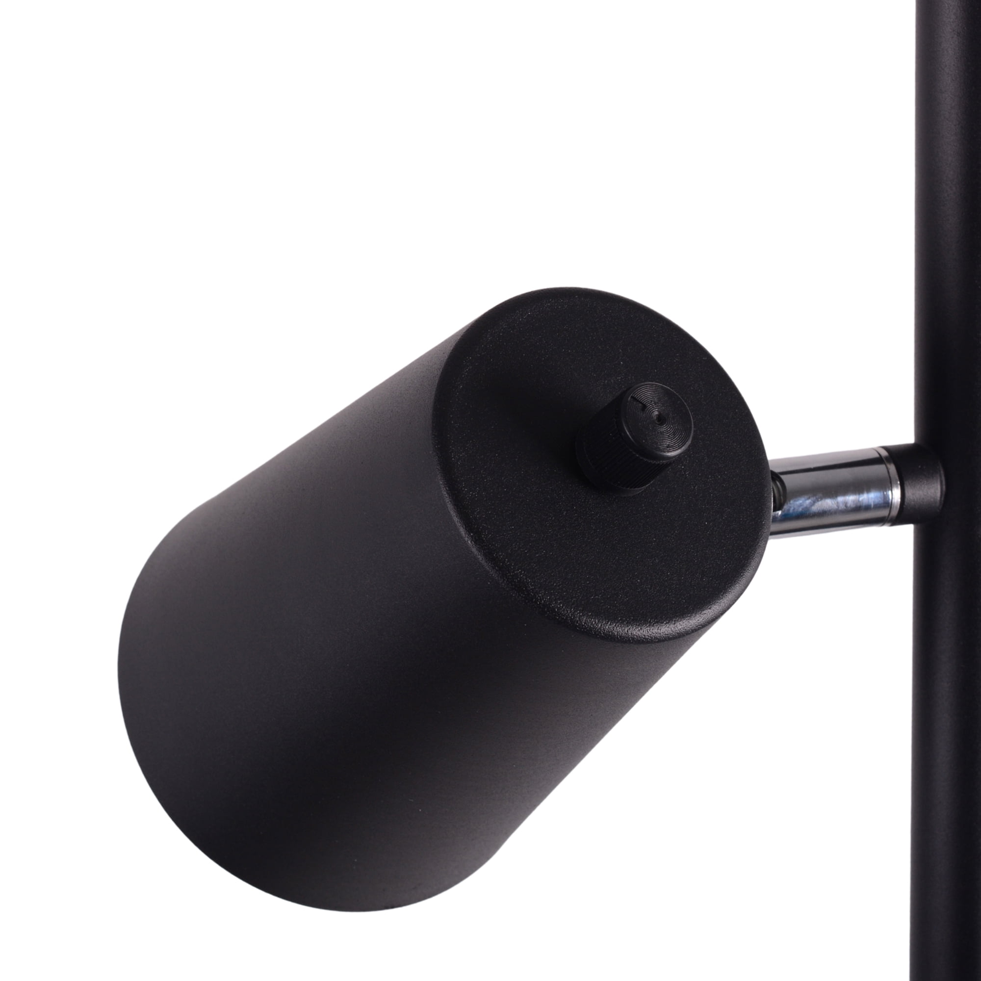 Mainstays LED Floor Lamp, 62.2 in Height, 3 Adjustable Lights, Matte Black Finish, 1-Pack