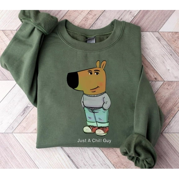 I'm Just A Chill Guy Sweatshirt, TikTok Meme Shirt, Viral Dog Cartoon Shirt, Chill Guy Meme Gift, Funny Meme Shirt
