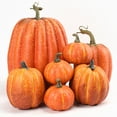 thumbnail image 4 of Fall Pumpkin Decor,7/8PCS Assorted Size Fake Pumpkin Fall Decorations,Artificial Pumpkins Harvest Pumpkins for Fall Autumn Halloween Thanksgiving Decorations, 4 of 8