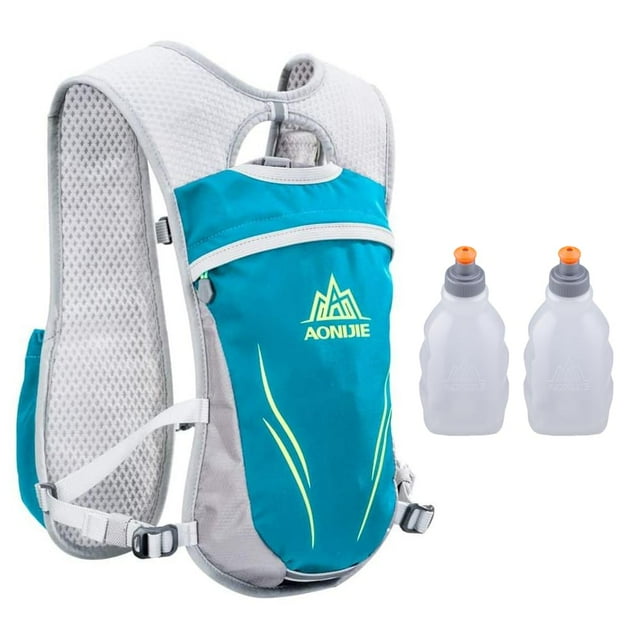 Sac à Dos Hydratation avec Bouteille de 2*250ML 5.5L Gilet de Course Hydratation Respirant et Léger Sac à Dos Marathon pour Cyclisme, Escalade et Randonnée