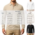thumbnail image 4 of ZVAVZ Textured Polos Shirts for Men Regular Fit Long Sleeve Collared Tops Jacquard Fashion Casual Beach Vacation T-Shirt White XXXL, 4 of 7
