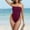 Red, variant on GZWYHT Bathing Suit for Women Womens Swimsuits Women's Solid Color Braided Rope Women's Solid Color Bikini One Piece Swimsuit Women Tummy Control Swimsuits Black L