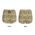 thumbnail image 6 of Uemuo Doodle Owls Pattern Women's Athletic Shorts High Waisted Running Shorts with Liner Pockets Gym Elastic Workout Shorts-Medium, 6 of 9