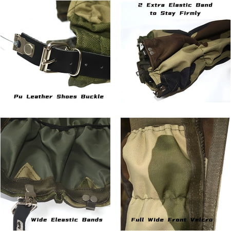 QARUN Adjustable Snake Gaiters Bite Protection Guards Waterproof Leg Gaiter for Hiking Hunting