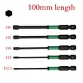 thumbnail image 4 of /4inch Hexagon Screwdriver Bit Quick Change Driver Power Drill Length 100mm H 2.5, 4 of 6