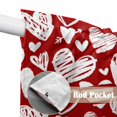 thumbnail image 2 of Red Love Valentines Kitchen Window Curtains, Swag Curtains Valance for Bedroom Living Room Bathroom, White Love Heart Rod Pocket Window Treatment Curtain Block Drapes 2 Panels 36"x45", 2 of 9