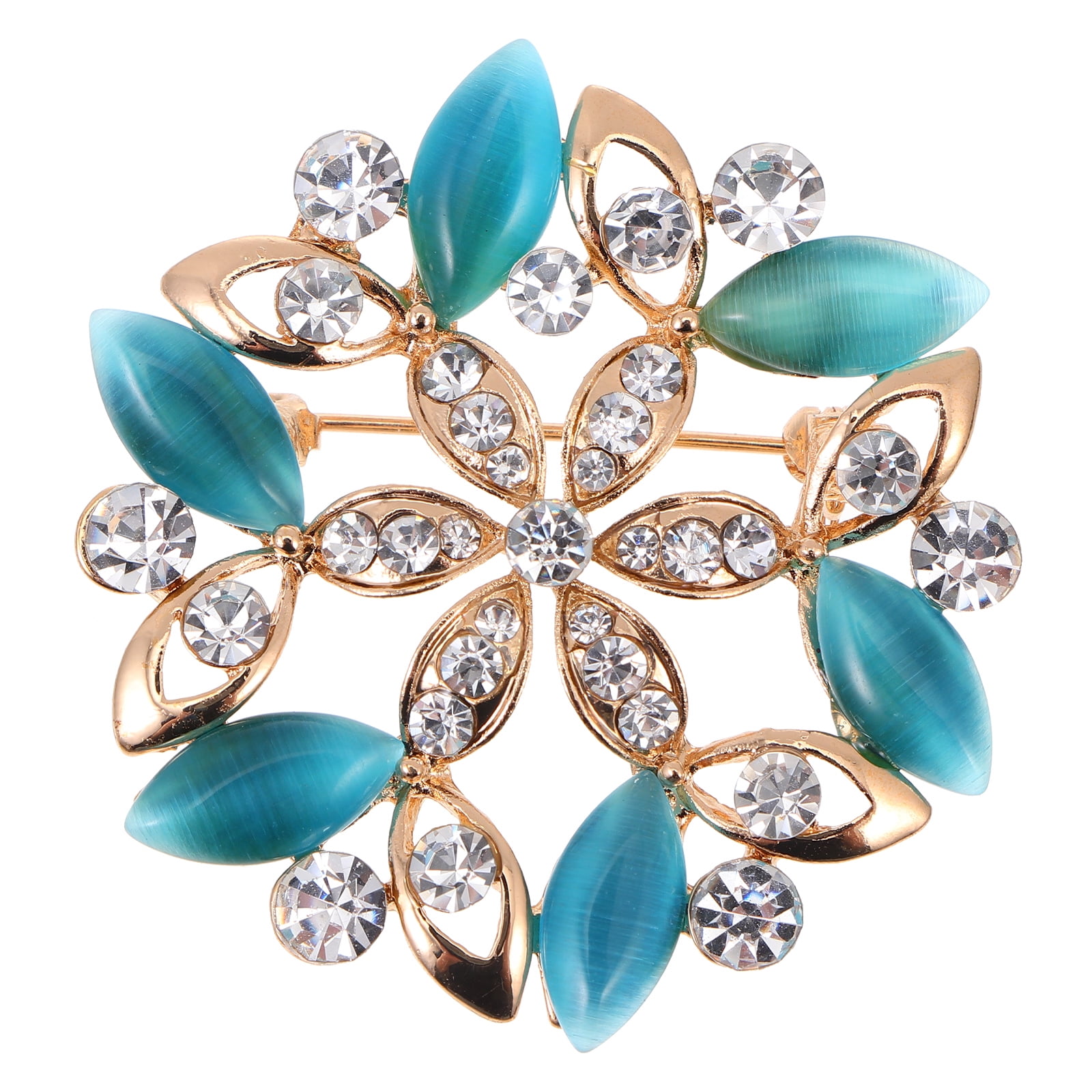 NUOLUX Pins Pin Brooch Crystal Flower Decorative Brooch Floral Gift