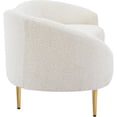 thumbnail image 4 of Meridian Furniture Ritz Boucle Fabric & Metal Sofa in Cream and Gold, 4 of 20