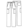 thumbnail image 2 of Cherokee Workwear Professionals Men Scrubs Pant Tapered Leg Drawstring Cargo WW190, 2 of 9