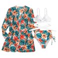 thumbnail image 3 of Viikei Bikini Set Swimwear for Women Summer Plus Size 3 Piece Fashion Printed Push-Up Padded Swimsuits, 3 of 6