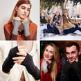 thumbnail image 5 of Guantes sin dedos calentadores de brazo de invierno calentadores de muñeca tejer guantes de invierno de medio dedo para mujer guantes de invierno calentador de punto corto guantes sin dedos, 5 of 5
