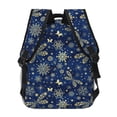 thumbnail image 4 of Easygdp Dark Blue Christmas Mochila Ergonómica Versátil para Laptop - Múltiples Bolsillos, Correas Ajustables, Unisex para Escuela, Viajes y Actividades al Aire Libre-One Size, 4 of 5