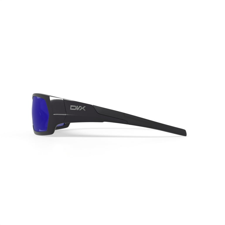 DVX Next Sport Prescription Sunglasses, Blue Mirror Lenses/Gloss