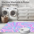 thumbnail image 5 of ODIKA 6' Machine Washable Non-Slip Area Rug, Fantastical Bubble Gum Swirl High Traffic Rug, Pink, 395602, 5 of 5