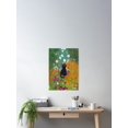 thumbnail image 4 of AatoeaX Gustav Klimt Cat Cottage Garden with Black Cat PosterAesthetic Home Decor – Perfect for Gallery Walls or Gifts, 12"x16"or16"x12",Gallery Wood Frame, 4 of 4