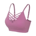 thumbnail image 1 of KOGMO Women's Front V-Lattice Bralette with Adjustable Straps and Removable Bra Pads, 1 of 6