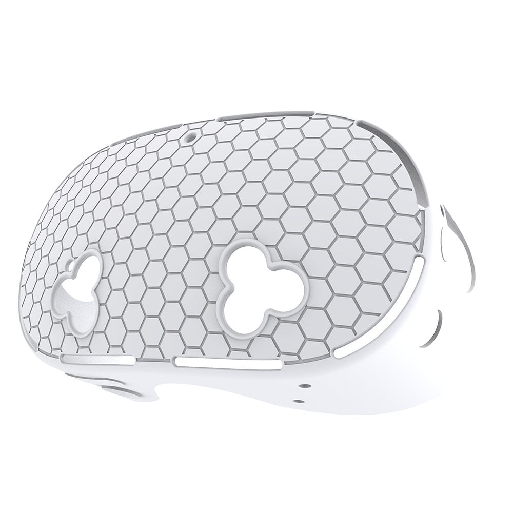 Silicone Protective Cover for Meta Quest 3S, Anti-Drop, Anti-Scratch, Dust-Proof VR Host Shell, VR Headset Accessories-A-White