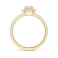 thumbnail image 2 of ANGARA Natural 0.5 Ct. Diamond Halo Engagement Ring in 14K Yellow Gold for Women (Ring Size: 3.5), 2 of 12