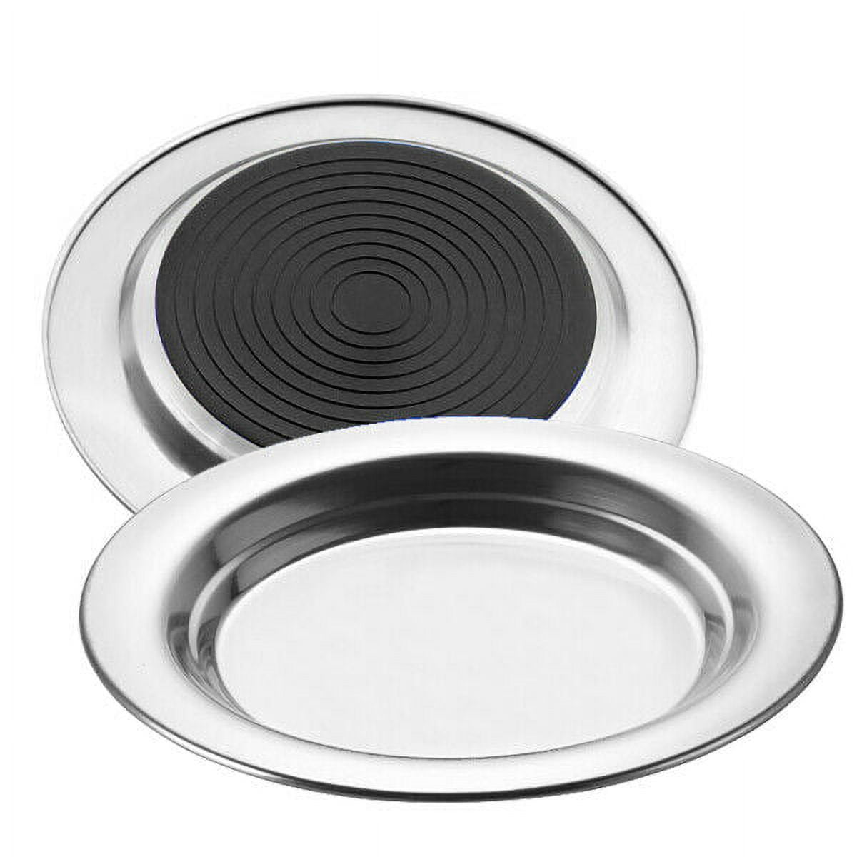 Fhiny 4-Pack Stainless Steel Cat Bowls With Non-Slip Rubber Base - Whisker Friendly Pet Dish For Food & Water