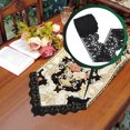 thumbnail image 2 of 7.5Yards Flat Milk Fiber Lace Trim Flower Lace Ribbon Clothing Accessories Black 3-1/2 inch, 2 of 7