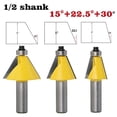 thumbnail image 5 of BE-TOOL 1/2 Router Bit Set Radius Round Over Edge Forming Router Bit Yellow, 5 of 7