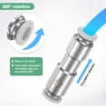 thumbnail image 4 of Uxcell 2-Pack 6/25" Push to Connect One Way Nickel Plated Brass & Plastic Check Valve for Air/Gas [Gray White], 4 of 7
