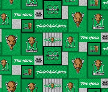 Ncaa-Marshall College Patch Crafting Fleece, By The Yard