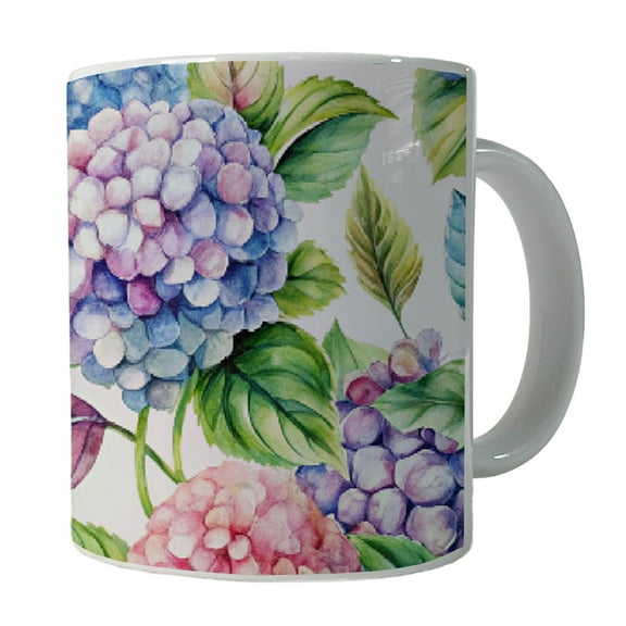 Hydrangea Floral Flowers 11oz Ceramic Coffee Mug