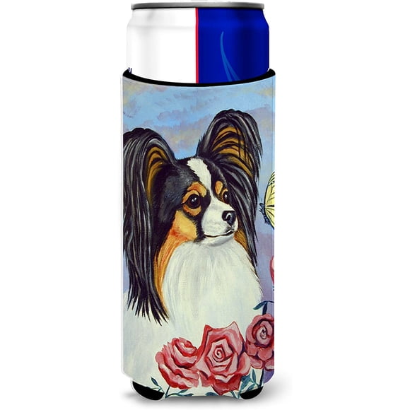 Caroline's Treasures 7036MUK Paon Papillon Jaune Michelob Ultra Koozies pour Boîtes Minces, Boîte Mince, Multicolore