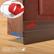 FUYGRCJ Door Sweep Seal Strips Door Bottom Draft Stopper Seal Dust and Noise Insulator Weather Stripping Guard Insulation Self-Adhesive for Windows Gap Noise Blocker