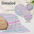 thumbnail image 2 of Colorful Striped Pillow Covers, Linen Long Throw Pillow Case, Pink Blue Yellow Abstract Vertical Lines Holiday Pillow Protector Decorative Cushion Cover for Living Room/Bedroom 24" x 36", 2 of 8