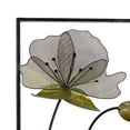 DecMode Black Metal Floral Wall Decor with Black Frame (2 Count
