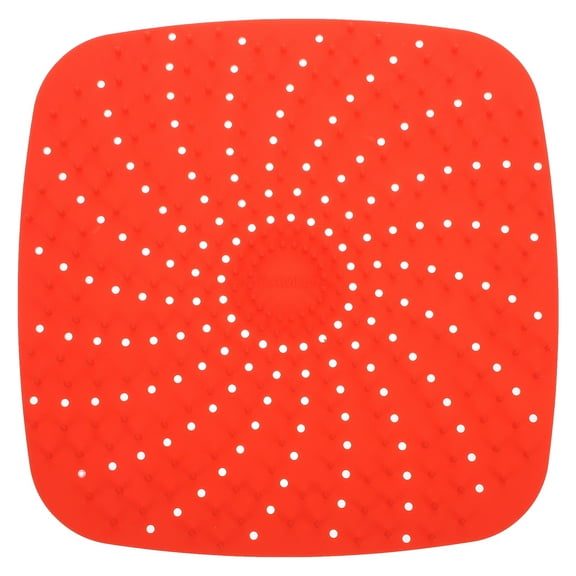 WEUVEB 1Pc Red Non Stick Silicone Mat Air Fryer Liner with Raised Points
