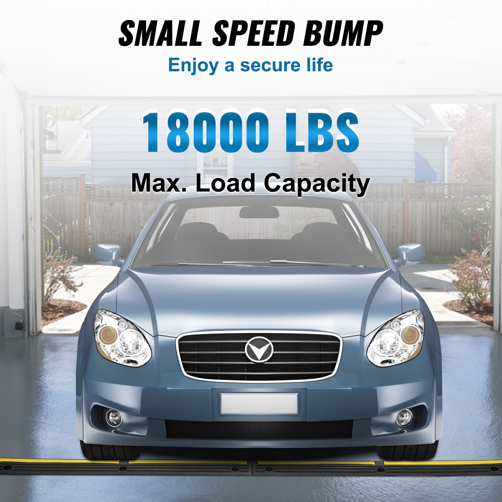 3.28 ft Cable Protector Ramp, 4 Pack of 1 Channel, 18000 lbs/axle Capacity Heavy Duty Rubber Speed Bumps, Floor Cord Cable Protector Wire Cover, for Residential Areas, Private Garages, Gardens