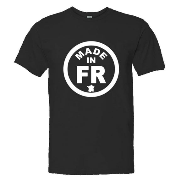 PleaseMeTees™ Mens From Born Made In France Europe EU Logo Label HQ Tee
