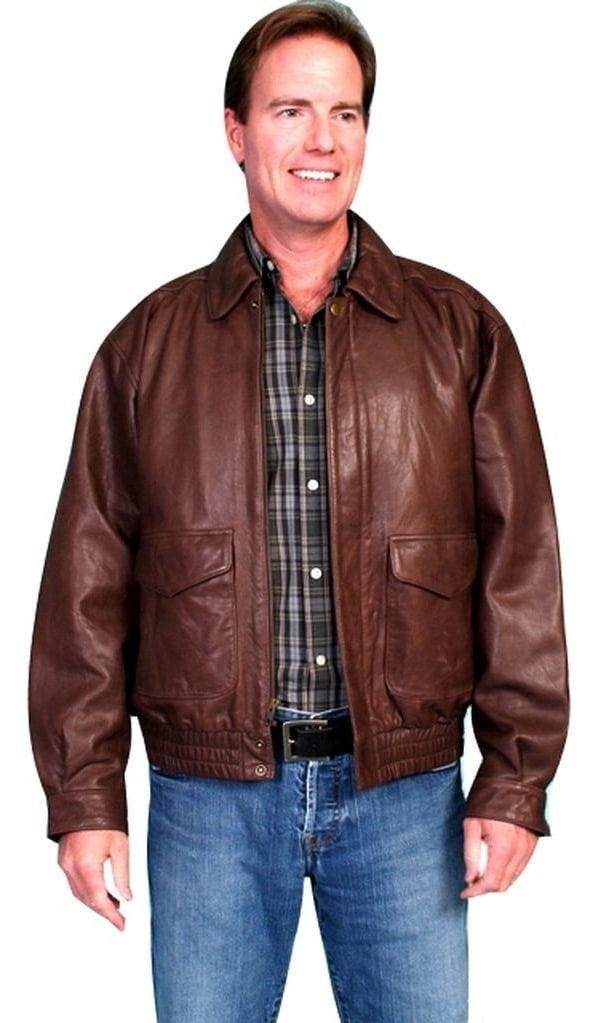 Scully Western Jacket Mens Leather Zip Cinch Waist Bark 907-77 ...