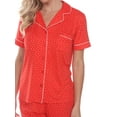 thumbnail image 4 of White Mark Women's Short Sleeve Pajama Set, 4 of 5
