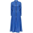 thumbnail image 6 of Aislor Women PU Leather Long Sleeve Dress Jacket Outwear Full Long Trench Coats Punk Zipper Front Blazer Size S-4XL Royal Blue XL, 6 of 7