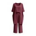 thumbnail image 5 of Ahabrexf Women's Solid Color Jacket with Camisole and Pants 3-Pc Set Casual Loose Fit Summer Outfit, 5 of 9