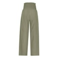 thumbnail image 6 of SELONE Green Palazzo Pants for Women Petite Crop Plus Size Lounge Pants Cotton Wide Leg Elastic Waist Full Length Trouser Loose Long Beach Pants Drawstring Solid S Tall Breathable Summer Clothes, 6 of 7