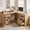 Natural Wood + MDF + Modern, variant on 59" Modern Fluted L-Shaped Desk with Charging Station - Home Office Computer Desk w/ Monitor Stand, File Drawer & Removable Shelf,White