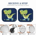thumbnail image 6 of Balery Dino Playing Roller Skate Sun Shield 2 Pack For Car Front Windows Foldable Sun Visor Protector Blocks Max Uv Rays And Keeps Your Vehicle Cool For Most Sedans Suv Truck, 6 of 7