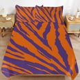 thumbnail image 6 of 3 Pcs Soft Bedding Set, Includes 1 Duvet Cover with Zipper And 2 Pillow Shams,Purple And Orange Tailgate Swag Claw Marks Full(79"×90"), 6 of 8